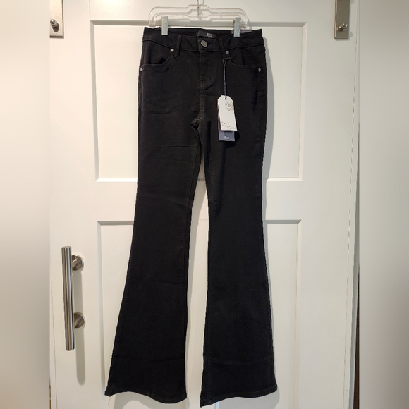 1822 Denim Black Flare Pants - Picture 1 of 4